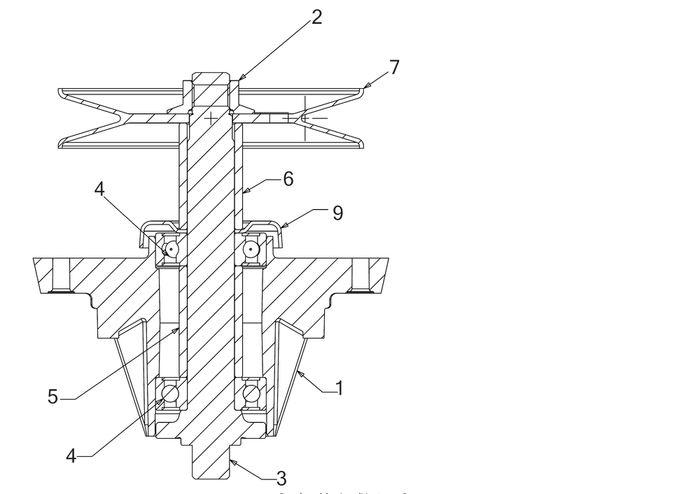 Spindle Diagram and Parts List for XT1-GT50KH (14BQA3CQ010)(2021) Cub Cadet Lawn Tractor